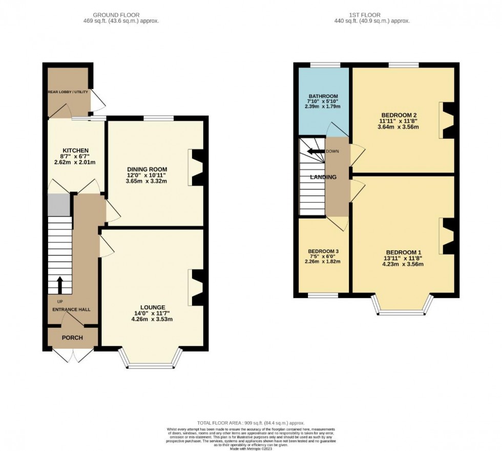 Floorplan for Thorpe Road, Northampton
