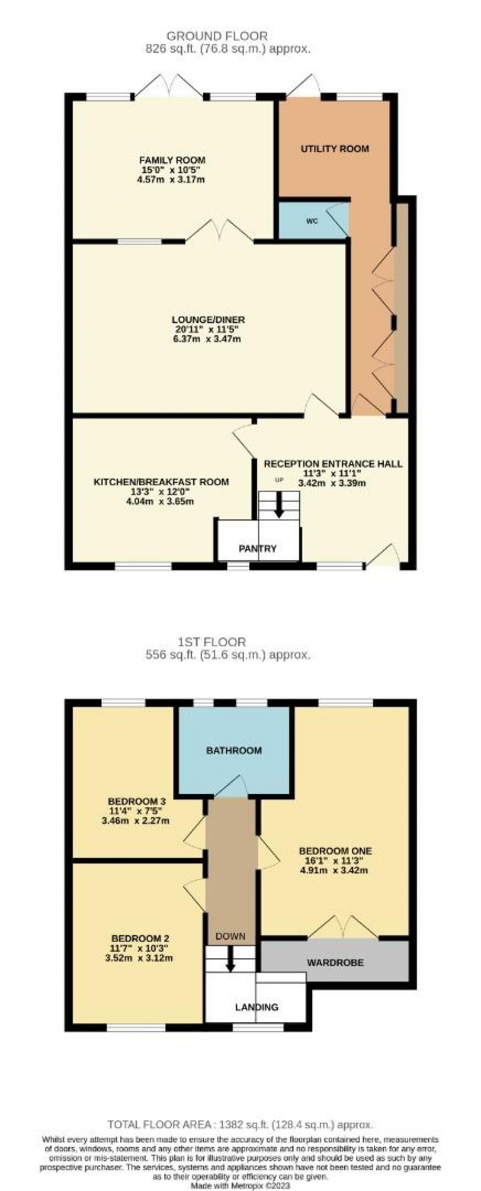Floorplan for Hoe Way, Roade, Northampton
