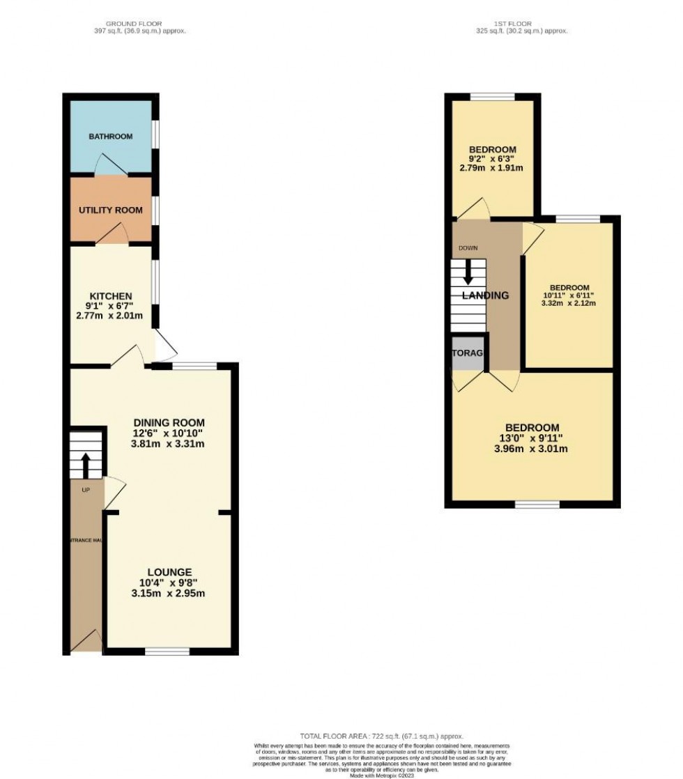 Floorplan for Salisbury Street, Northampton