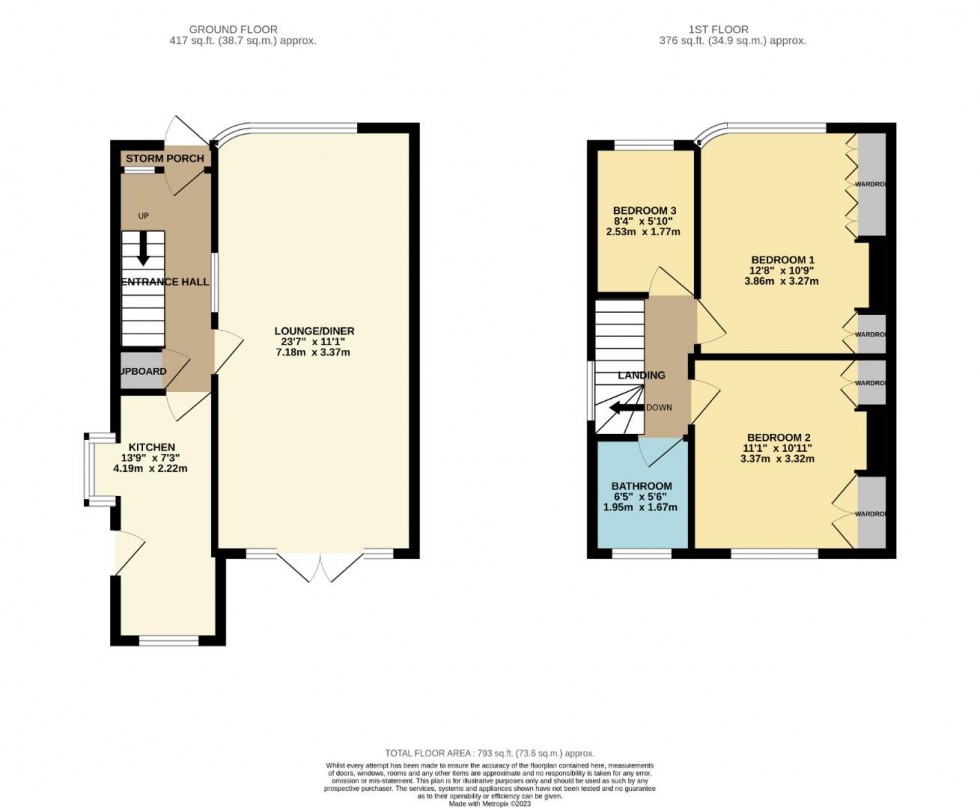 Floorplan for Benn Street, Rugby