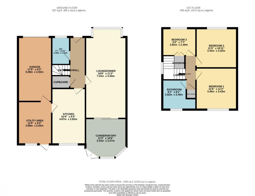 Floorplan for Hall Close, Kilsby, Rugby