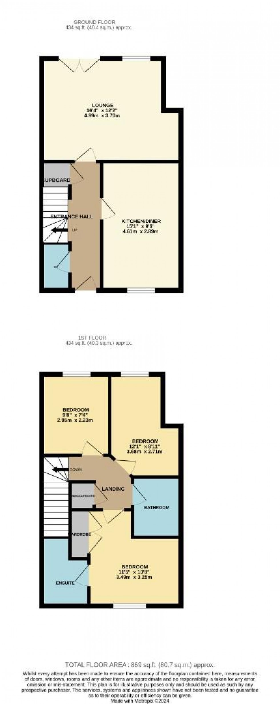 Floorplan for Chaplins Drive, Roade, Northampton