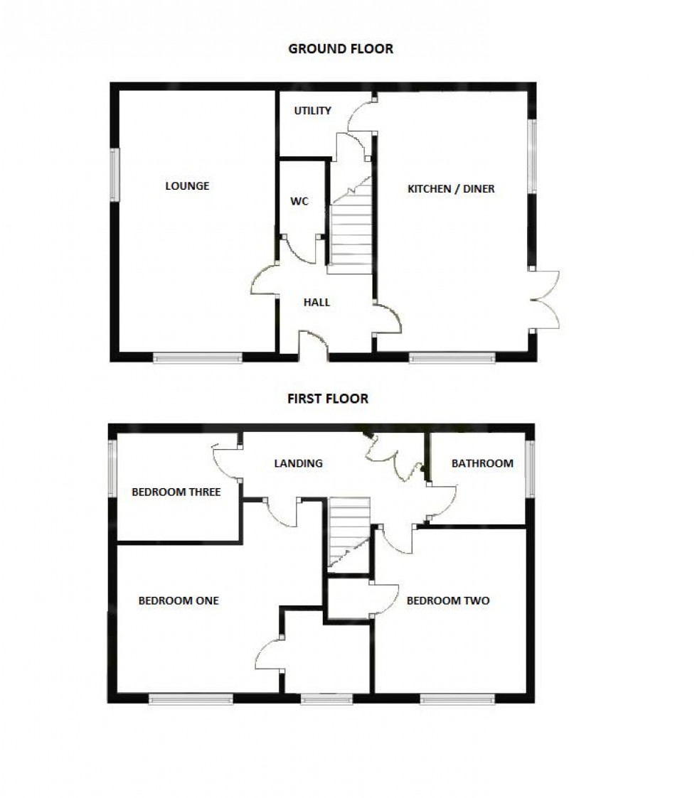 Floorplan for Bugle Close, Coton Park, RUGBY