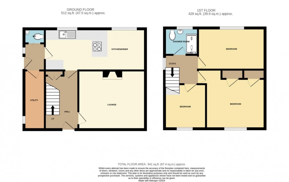 Floorplan for Wentworth Road, Rugby