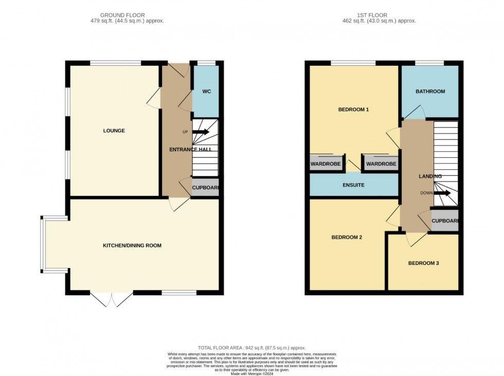 Floorplan for Teeswater Close, Long Lawford, Rugby