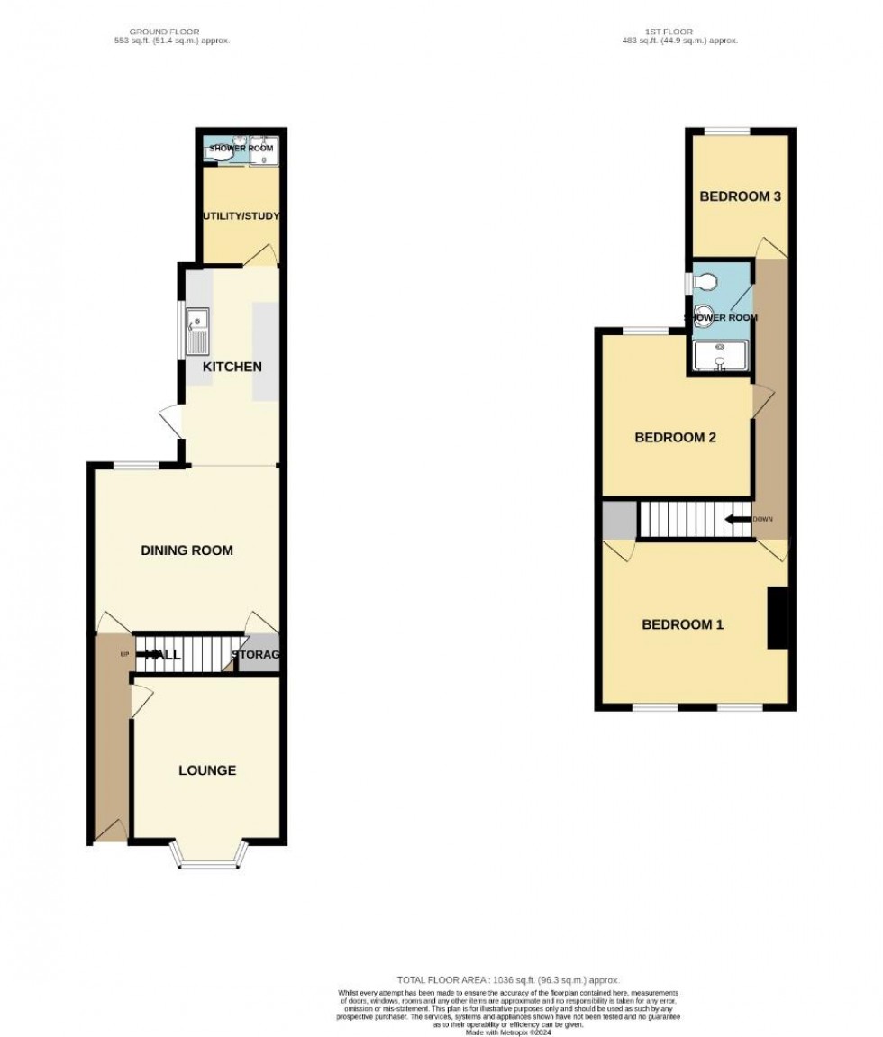 Floorplan for Oxford Street, Rugby