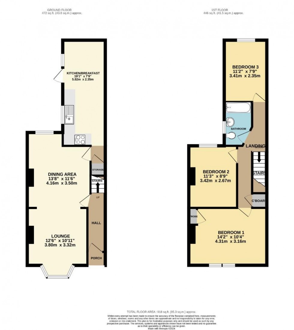 Floorplan for Southampton Road, Far Cotton, Northampton