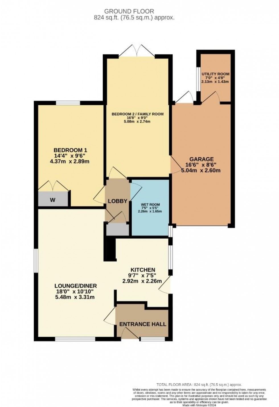 Floorplan for Marwood Close, Abington Vale, Northampton