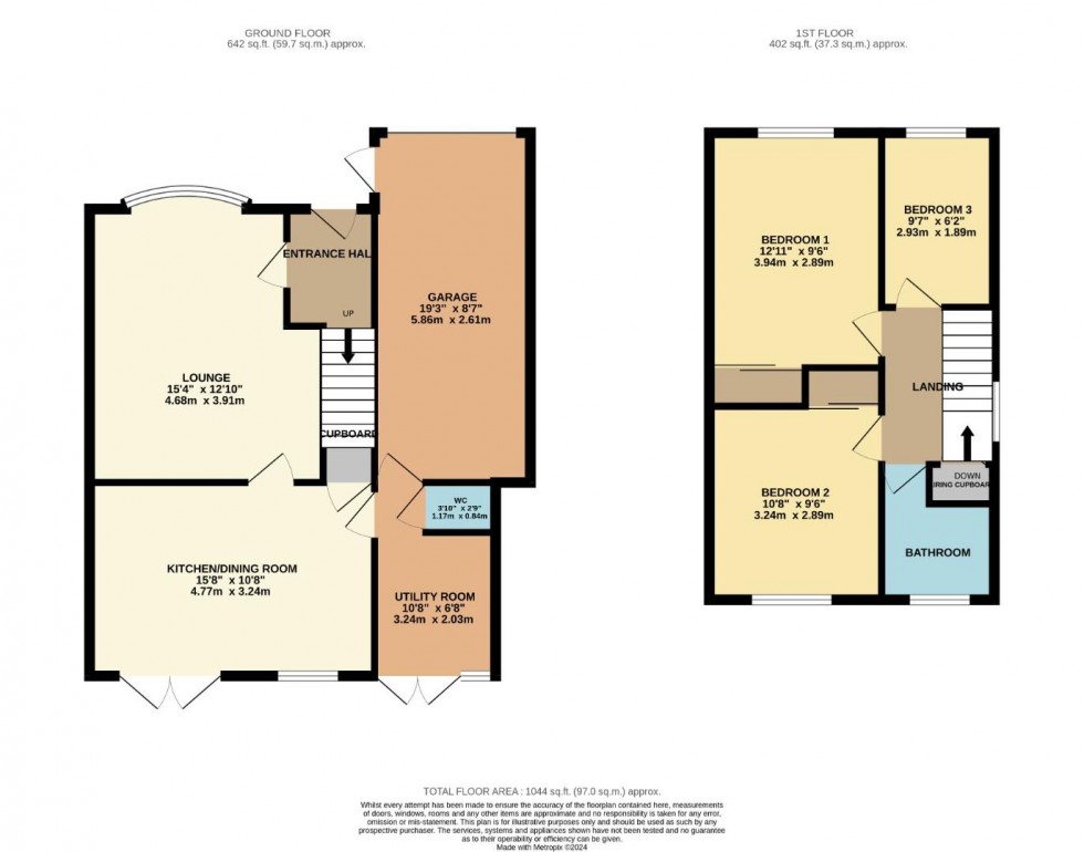 Floorplan for Sandford Way, Dunchurch, Rugby