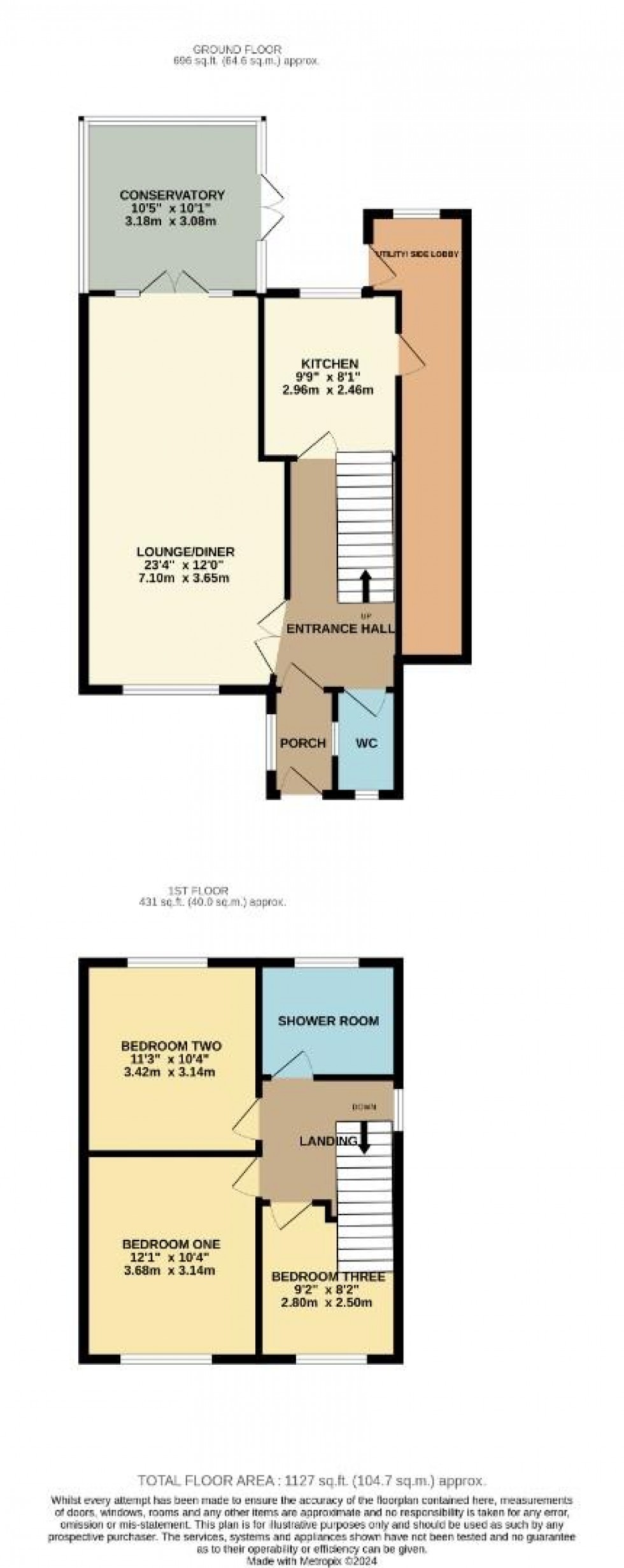 Floorplan for 39 Northampton Road, Roade, NORTHAMPTON