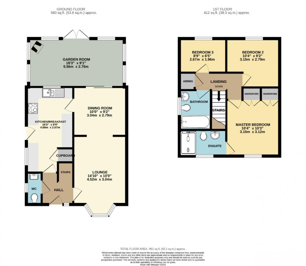 Floorplan for Malvern Close, Wellingborough