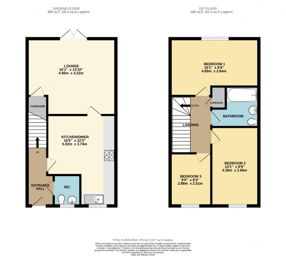 Floorplan for Clover Street, Upton, Northampton
