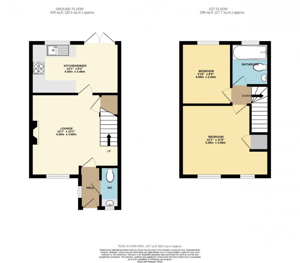 Floorplan for Viaduct Close, Clifton Links