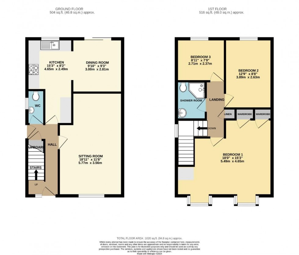 Floorplan for Bridgewater Drive, Abington Vale, Northampton