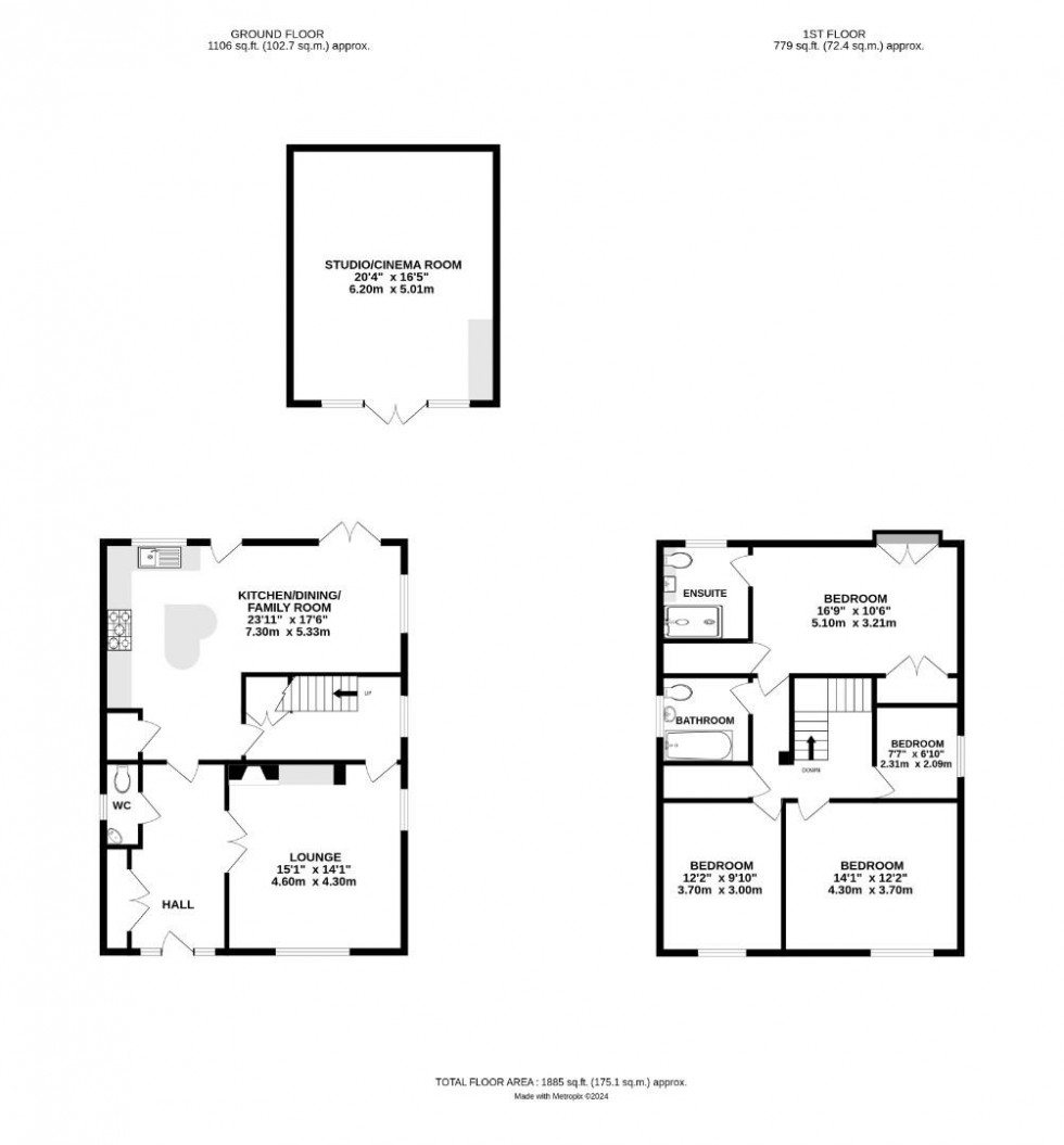 Floorplan for Main Street, Long Lawford, Rugby
