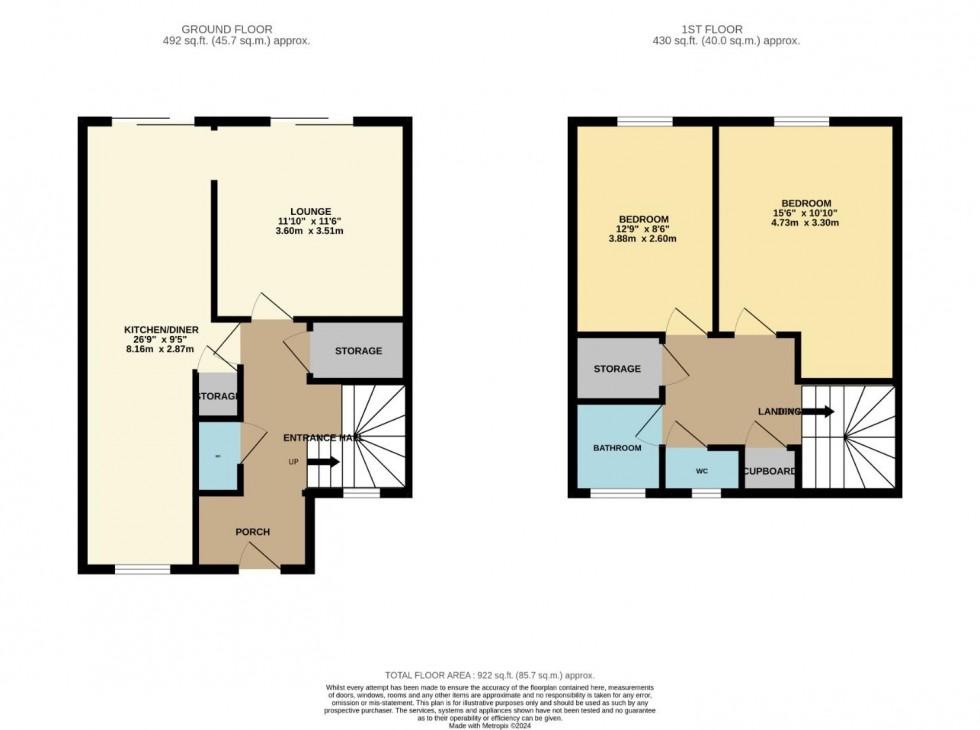 Floorplan for Faxton Close, Northampton