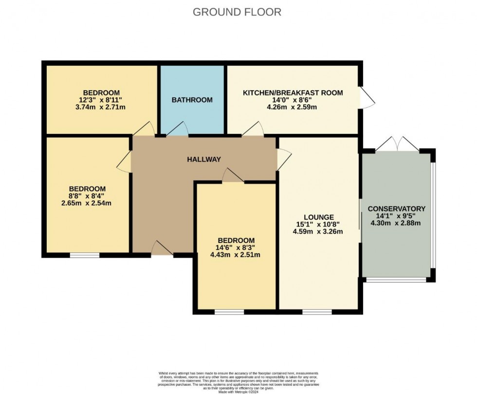 Floorplan for Mimosa Close, Northampton
