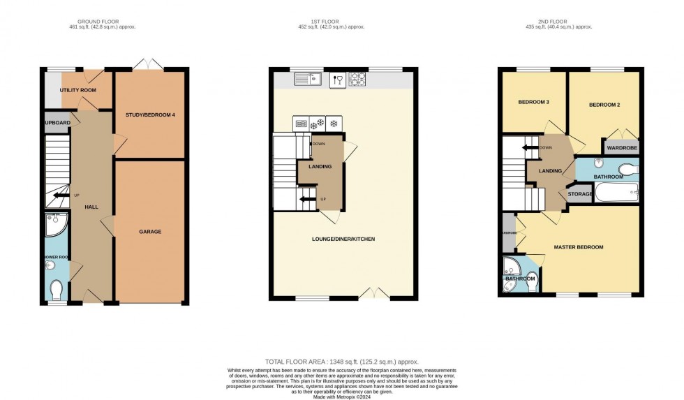 Floorplan for Blyth Close, Cawston, Rugby