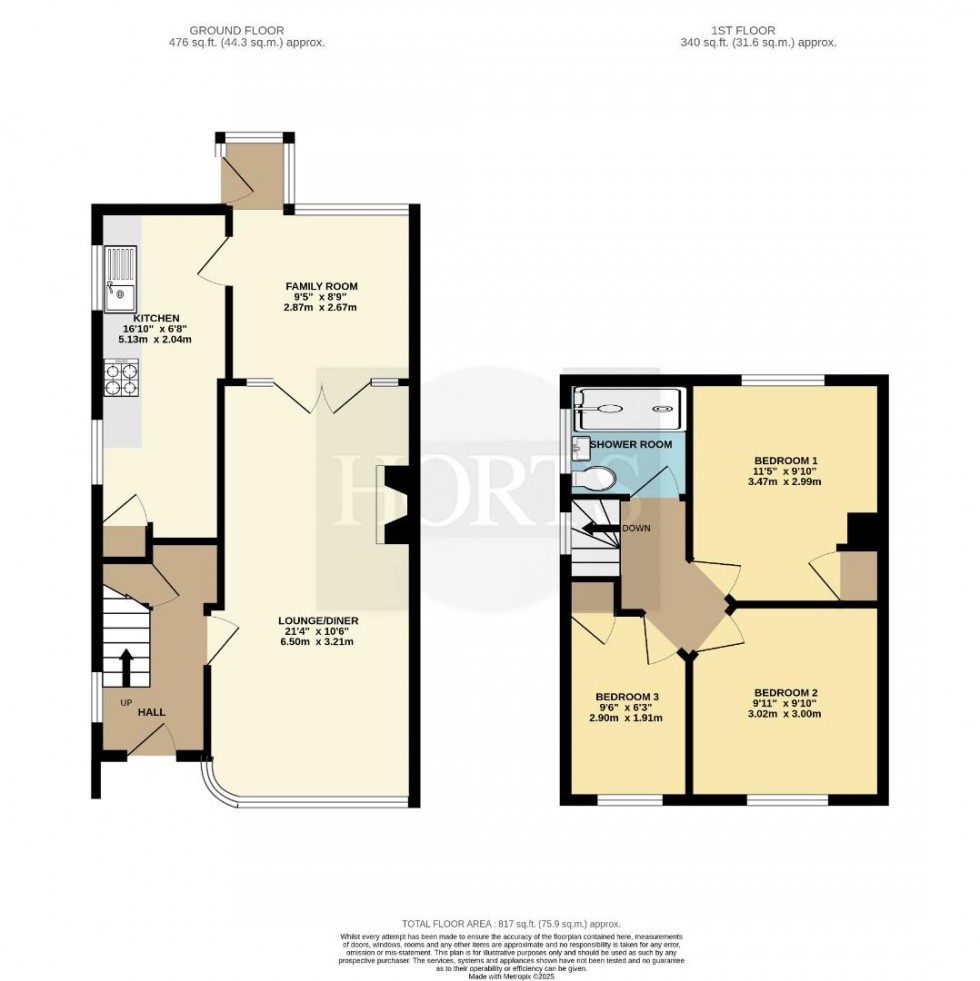 Floorplan for Howkins Road, Rugby