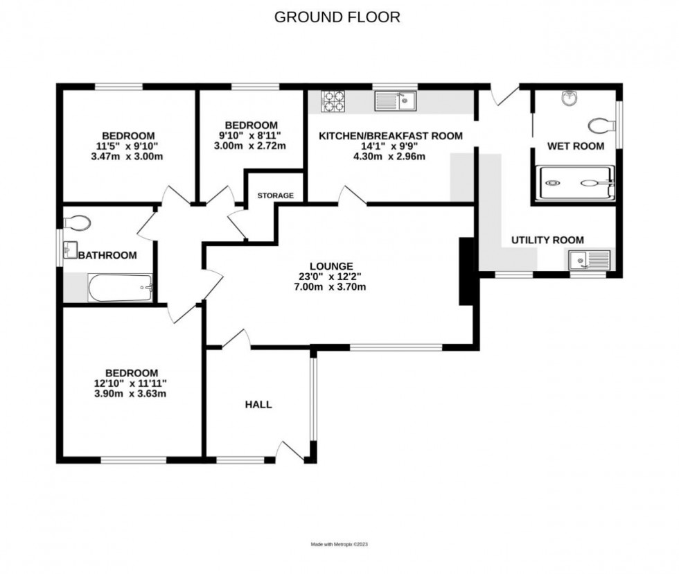 Floorplan for The High Leys, Crick, Northampton