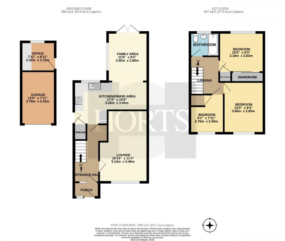 Floorplan for Falcutt Way, Northampton