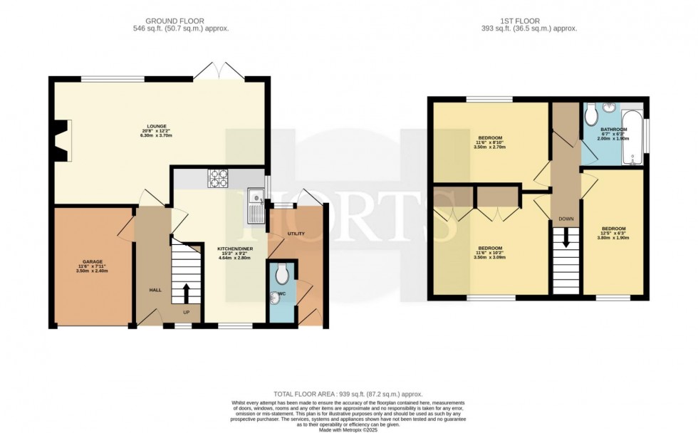 Floorplan for Oberon Close, Rugby