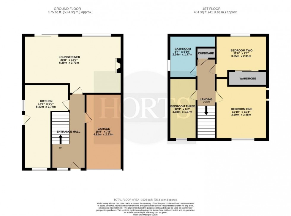 Floorplan for Oberon Close, Rugby