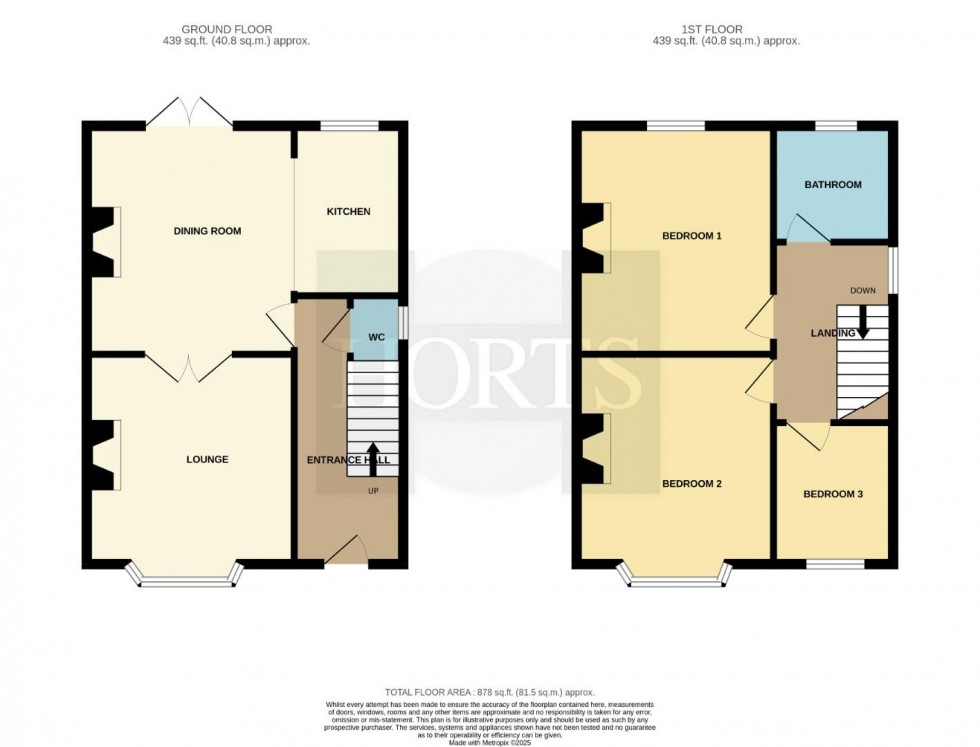 Floorplan for Portland Road, Rugby