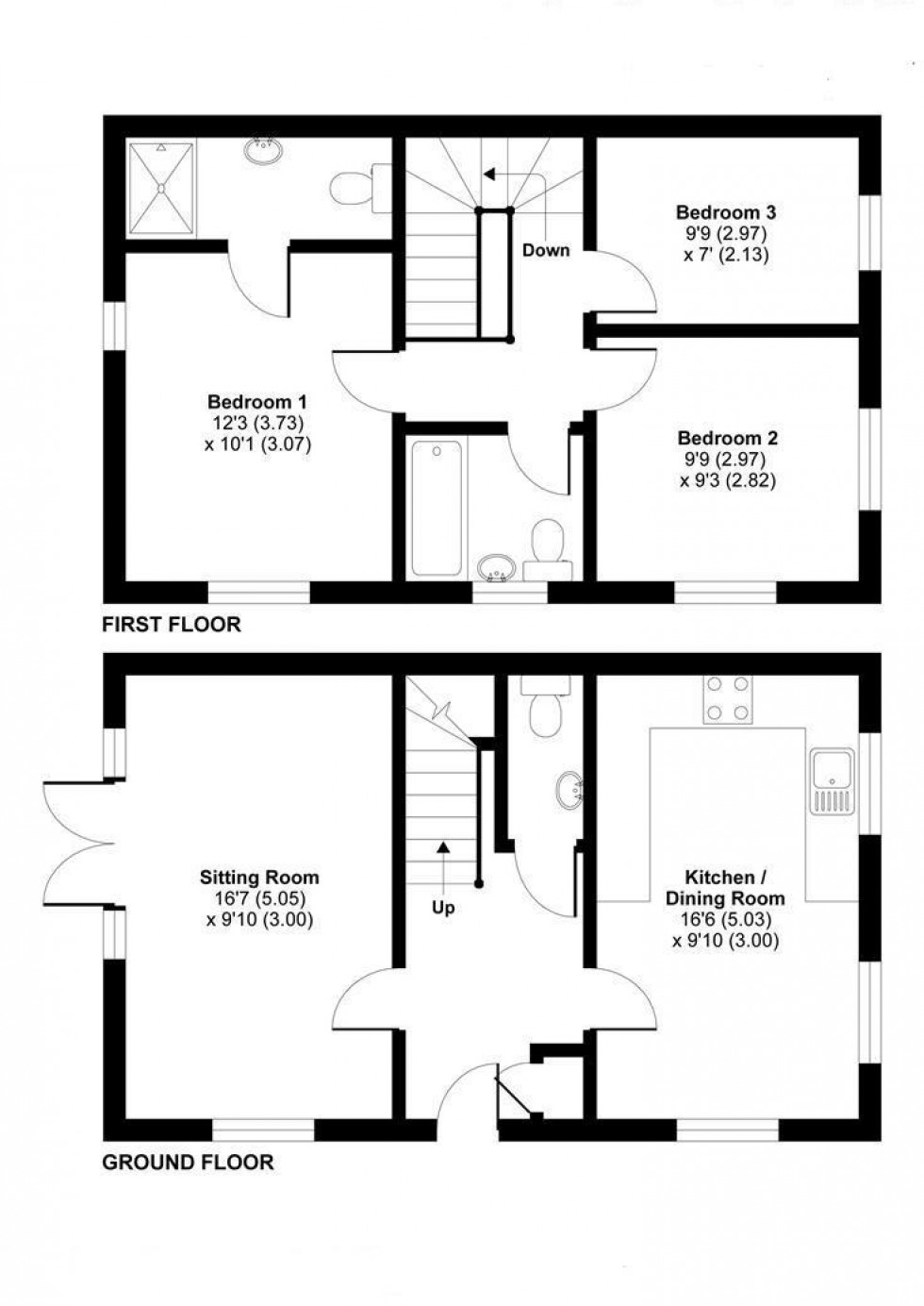 Floorplan for Stretton Close, Rugby