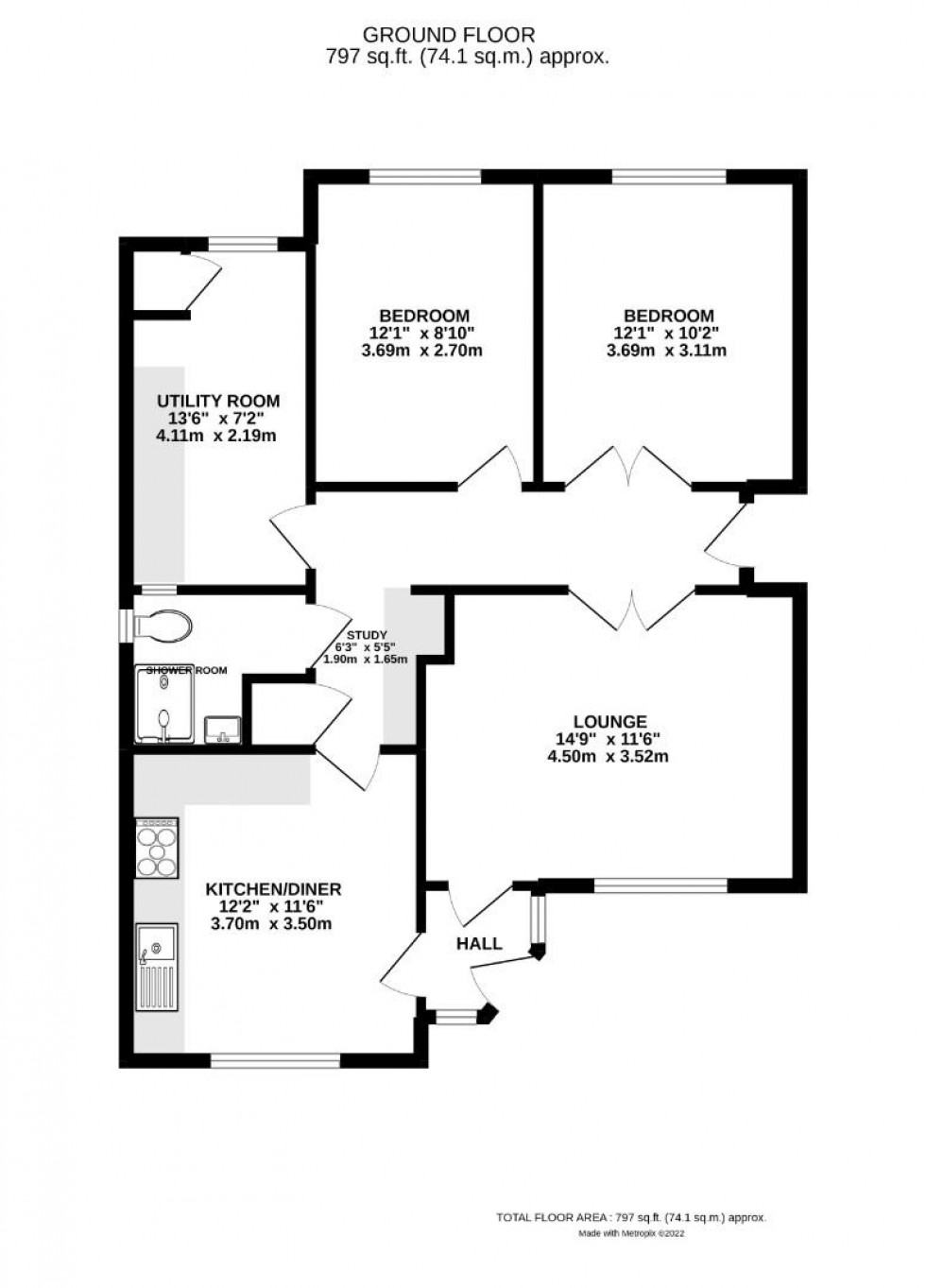 Floorplan for Cromwell Road, Rugby