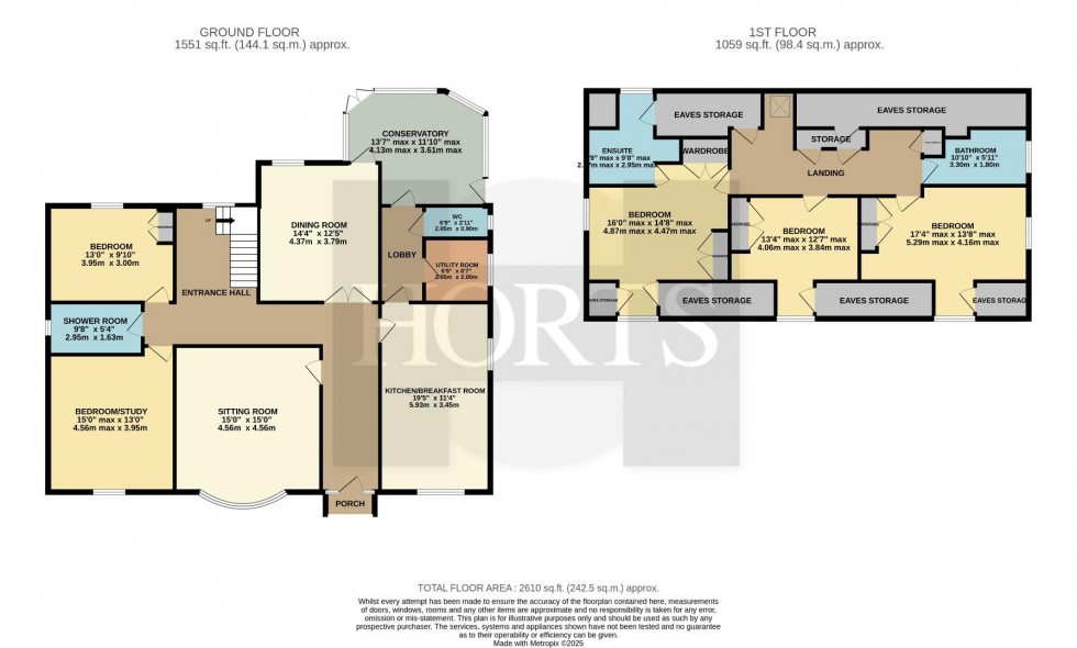 Floorplan for Clifton Reynes, Olney