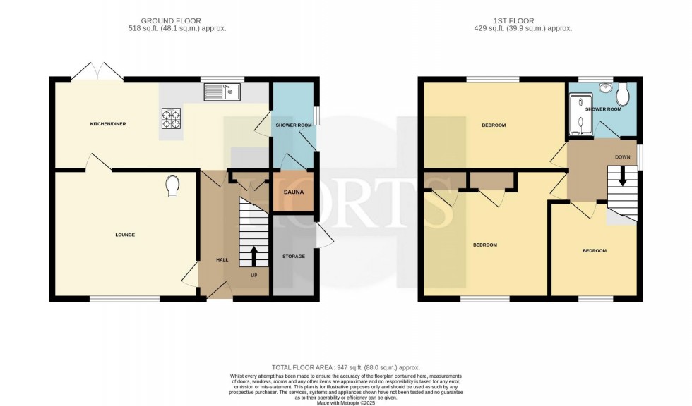 Floorplan for Wentworth Road, Rugby