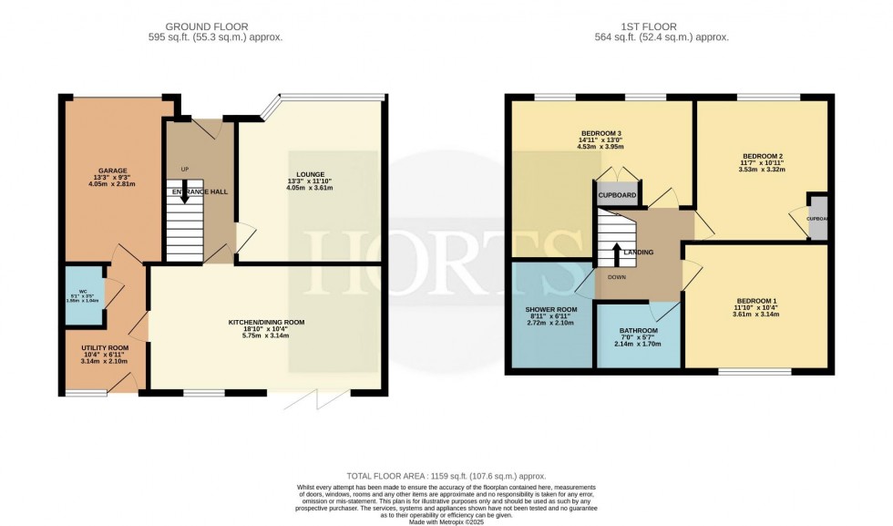 Floorplan for Selborne Road, Rugby