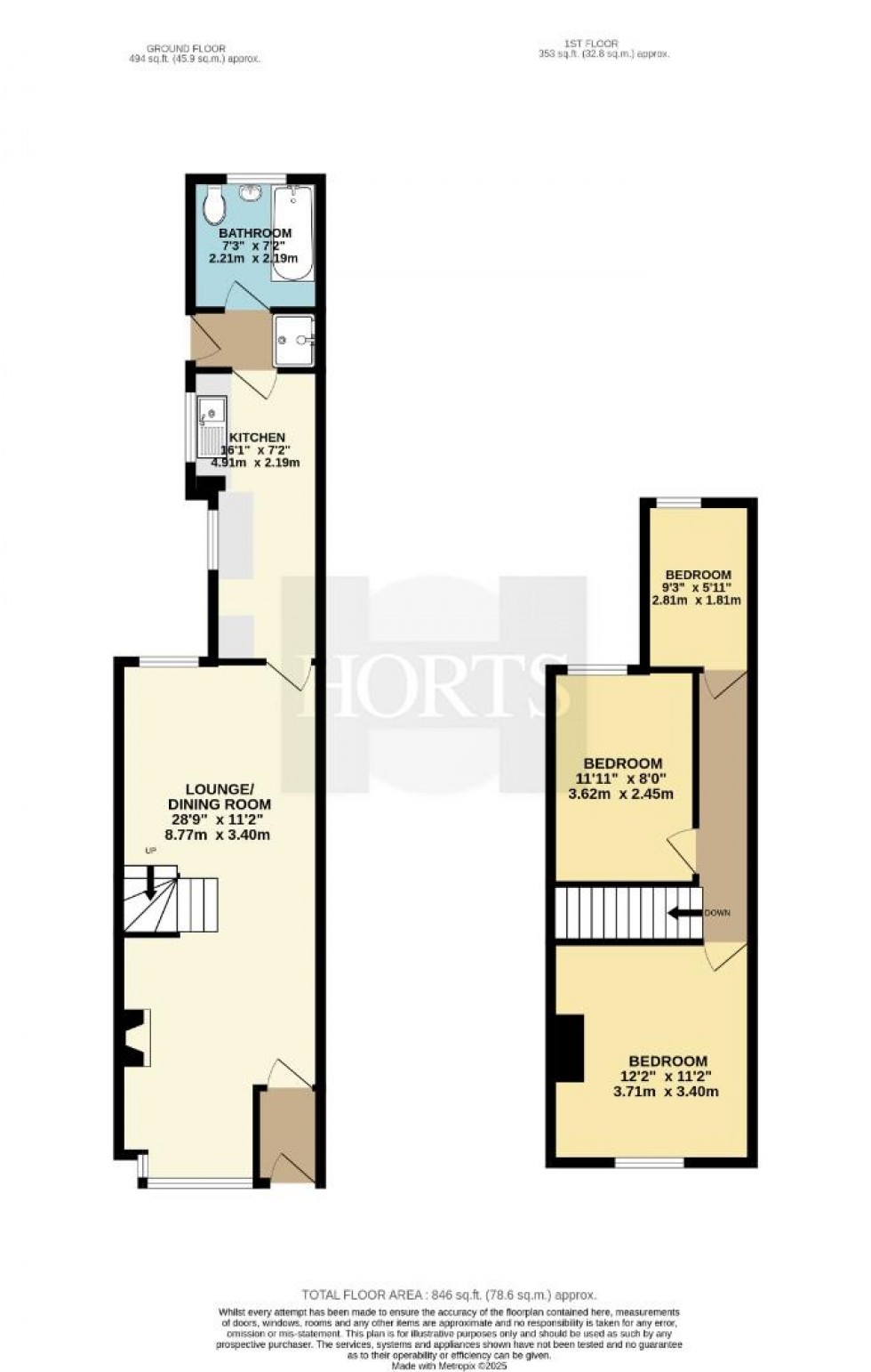 Floorplan for Abbey Street, Rugby