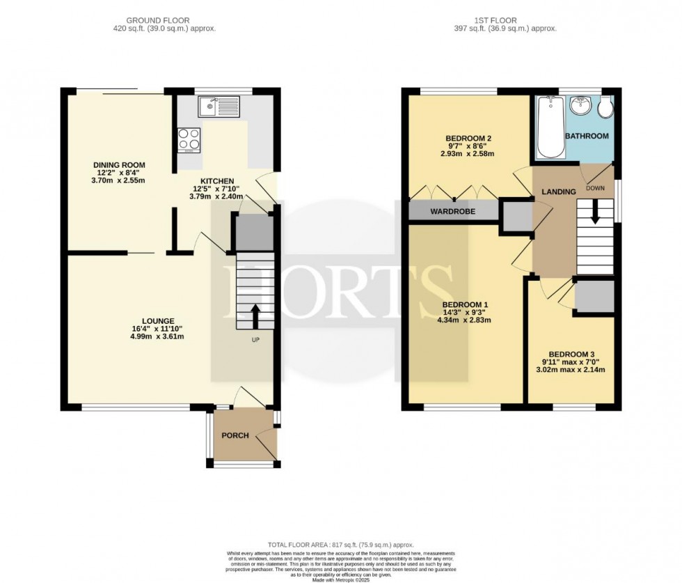 Floorplan for Sherwood Avenue, Kingsthorpe, Northampton