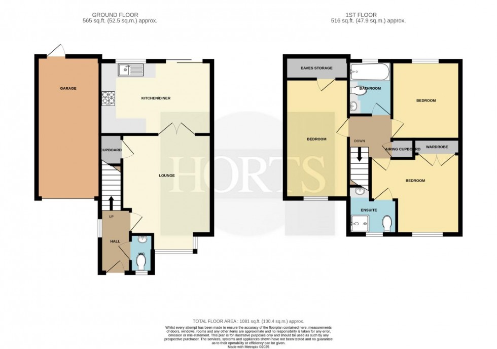 Floorplan for Kinman Way, Rugby