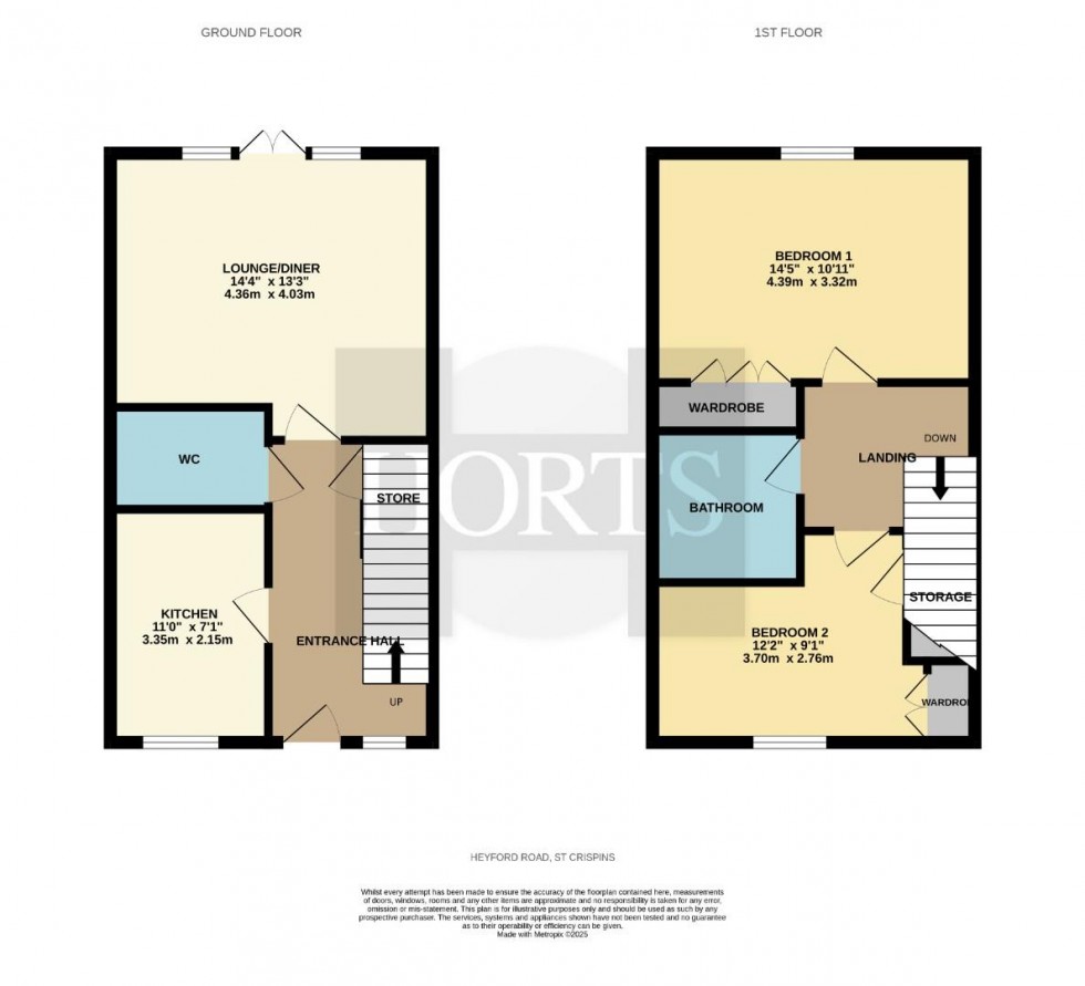 Floorplan for Heyford Road, Northampton