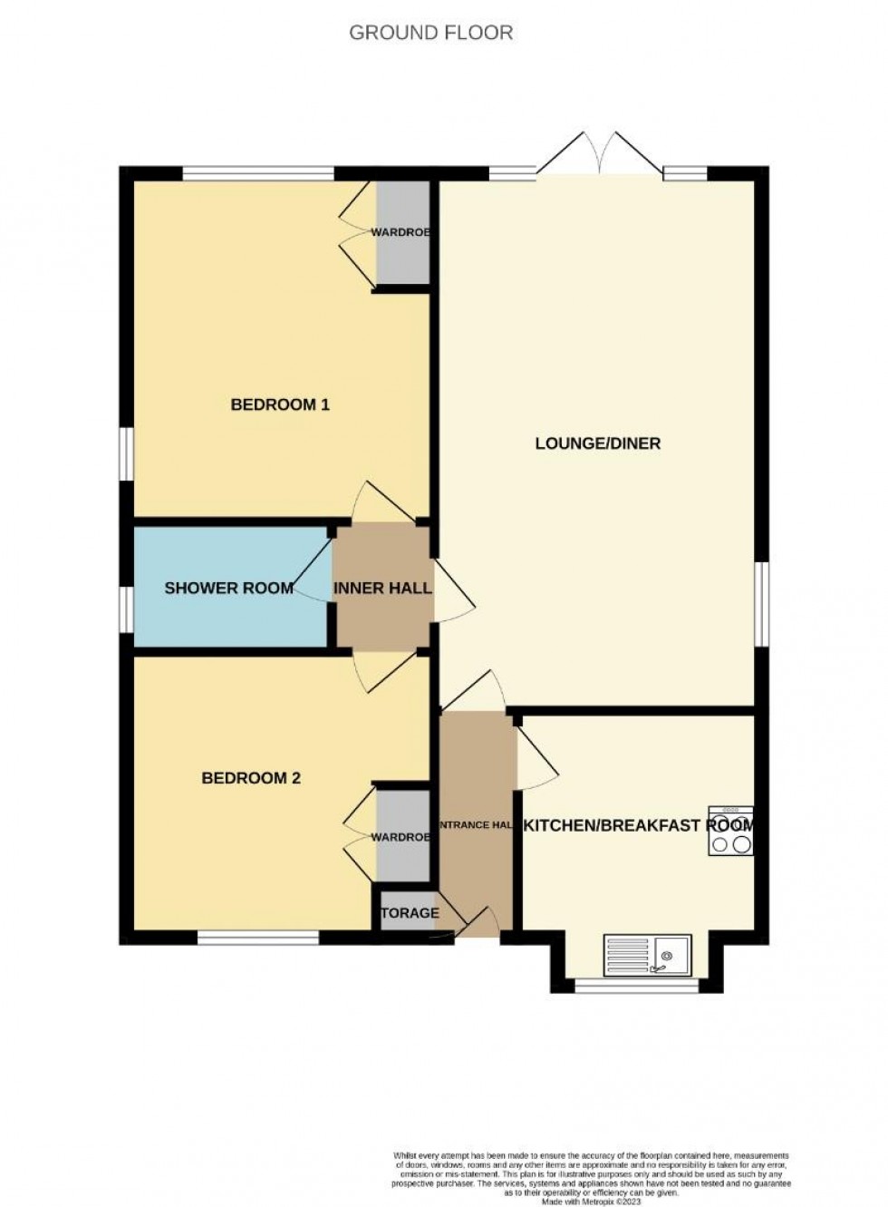 Floorplan for Jasmine Way, Bilton, Rugby
