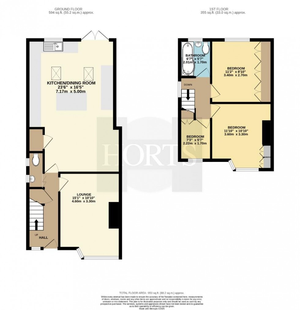 Floorplan for Percival Road, Rugby