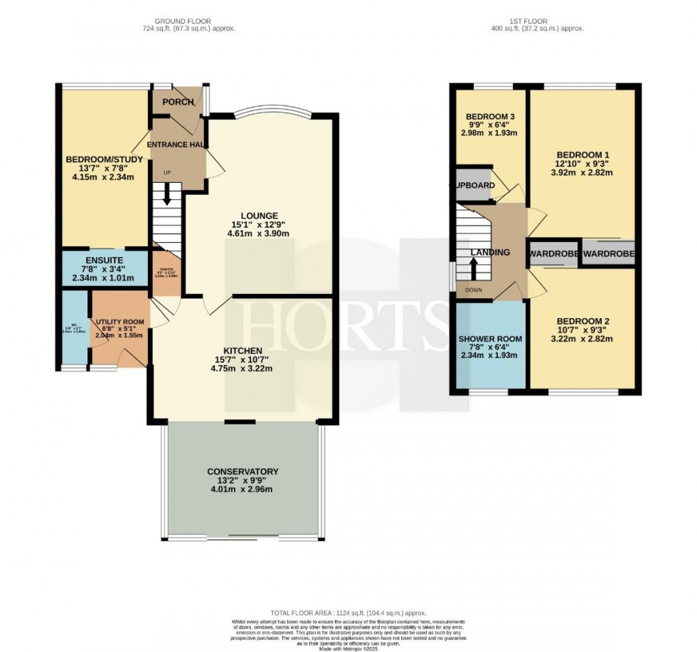 Floorplan for Mill Farm Close, Dunchurch, Rugby