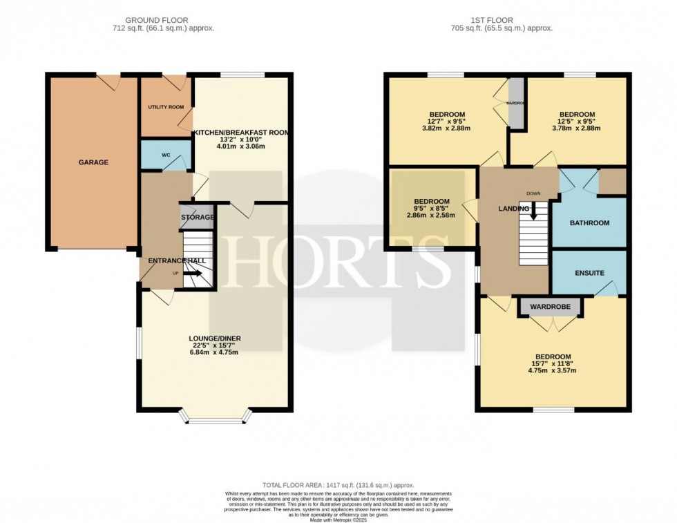 Floorplan for Rose Tree Close, Moulton, Northampton