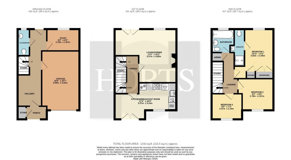 Floorplan for Scholars Court, Derngate, Northampton