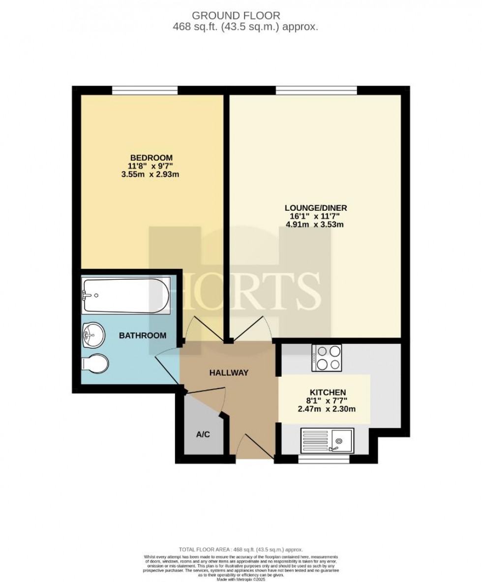 Floorplan for Upper Priory Street, Northampton