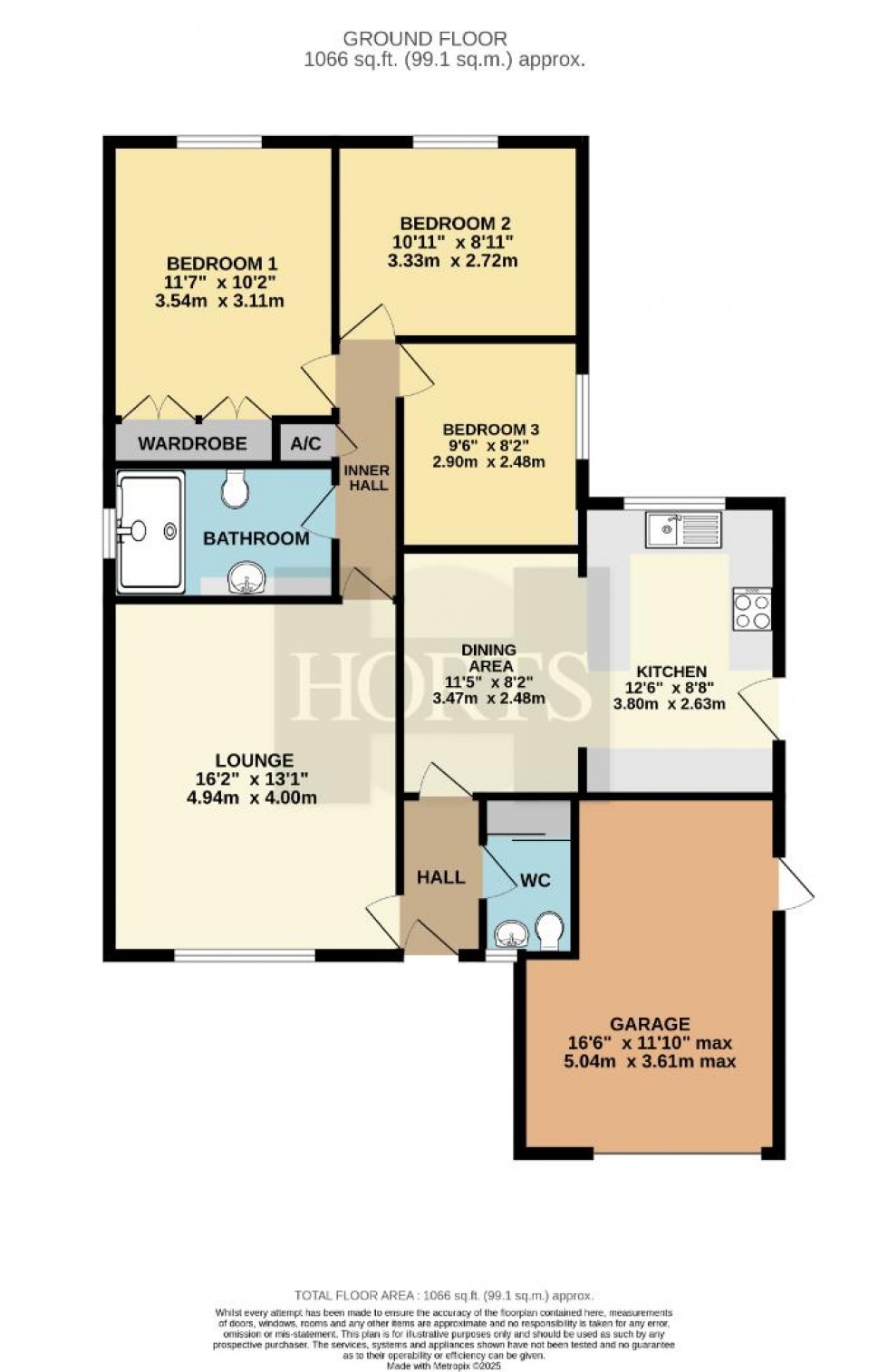 Floorplan for Whaddon Close, West Hunsbury, Northampton