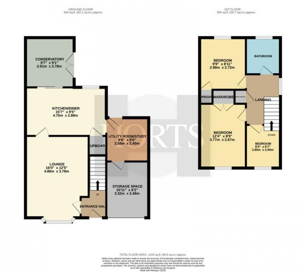 Floorplan for Spey Close, Wellingborough