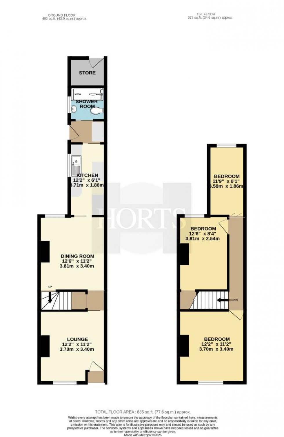Floorplan for Abbey Street, Rugby