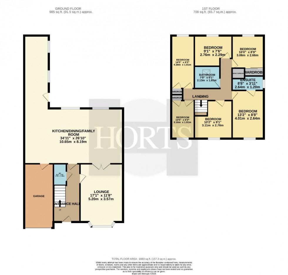 Floorplan for Beauvais Court, Duston, Northampton