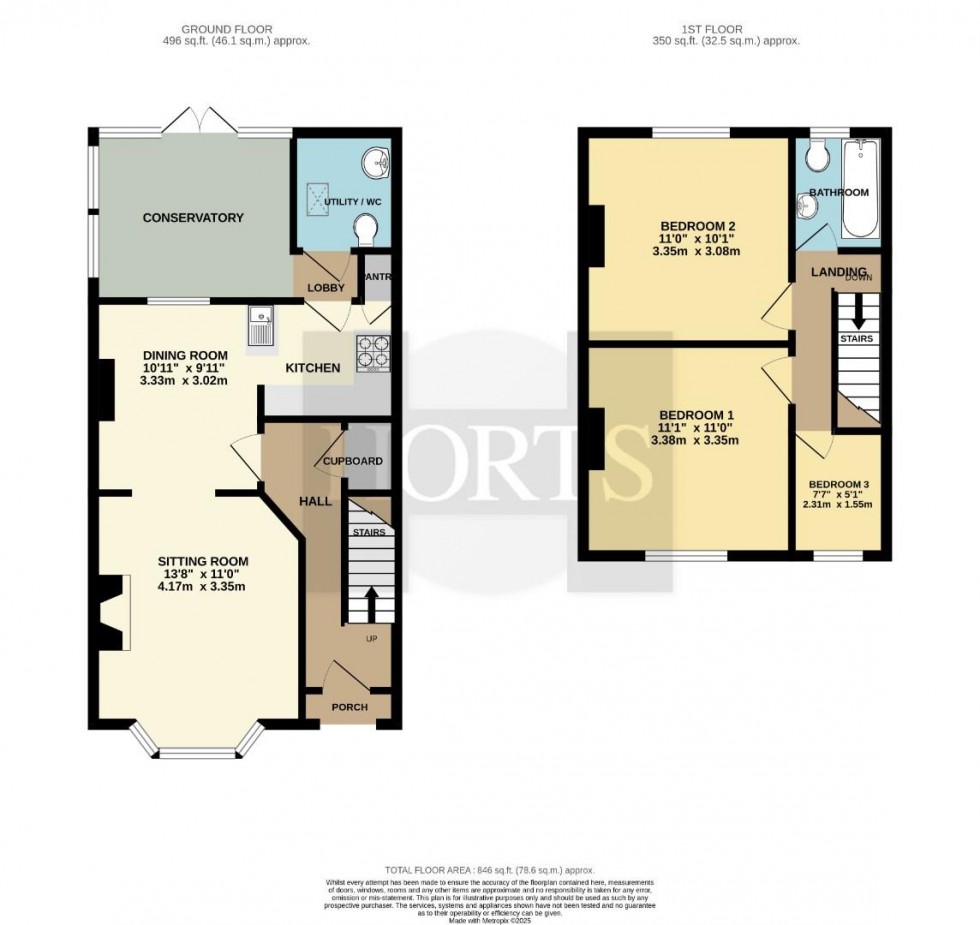 Floorplan for Chaucer Street, Northampton