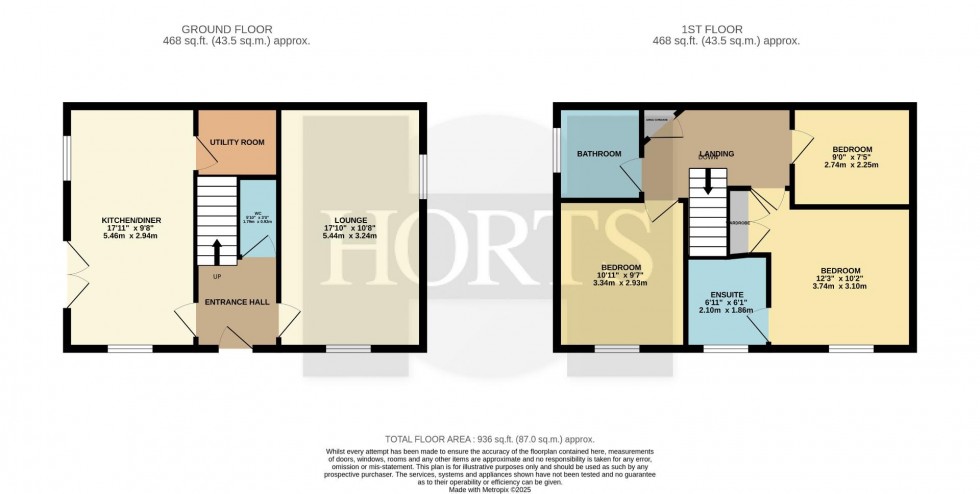 Floorplan for Dickens Close, Moulton, Northampton