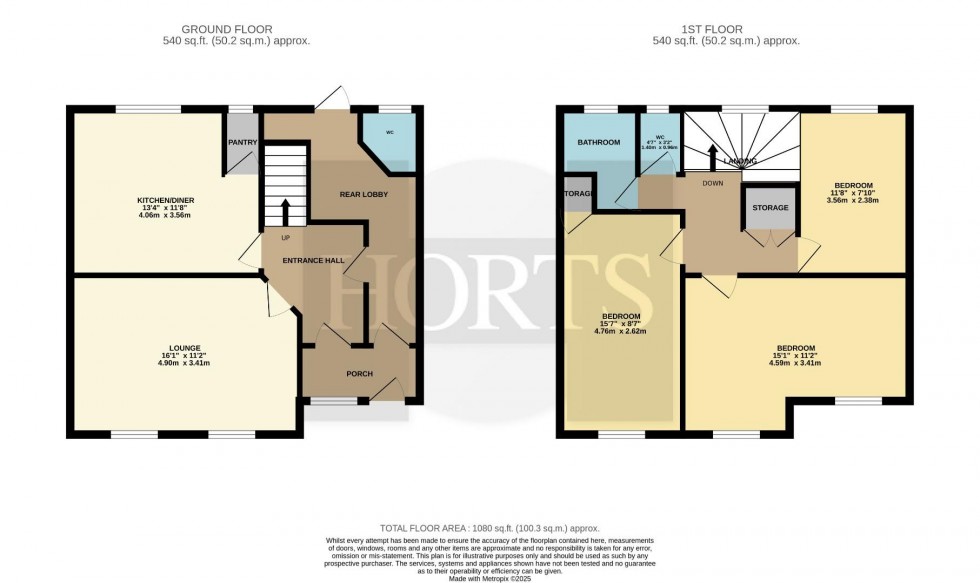 Floorplan for Abbots Way, Roade, Northampton
